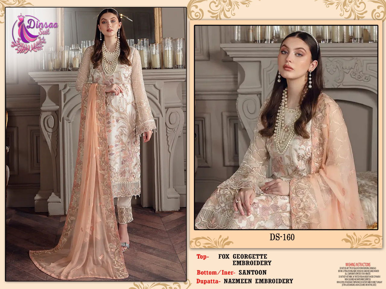 Dinsaa Rangoon Fancy Festive Wear Wholesale Georgette Pakistani Salwar Suits